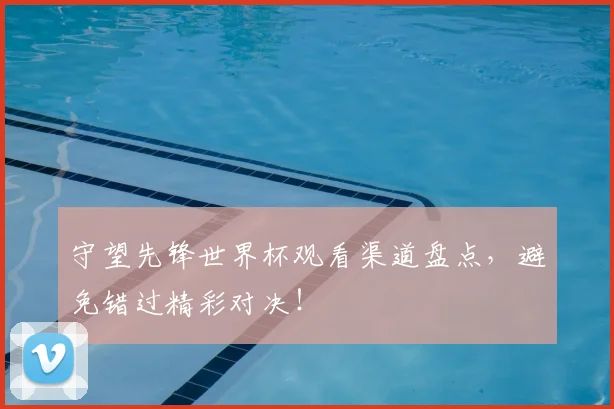 守望先锋世界杯观看渠道盘点，避免错过精彩对决！