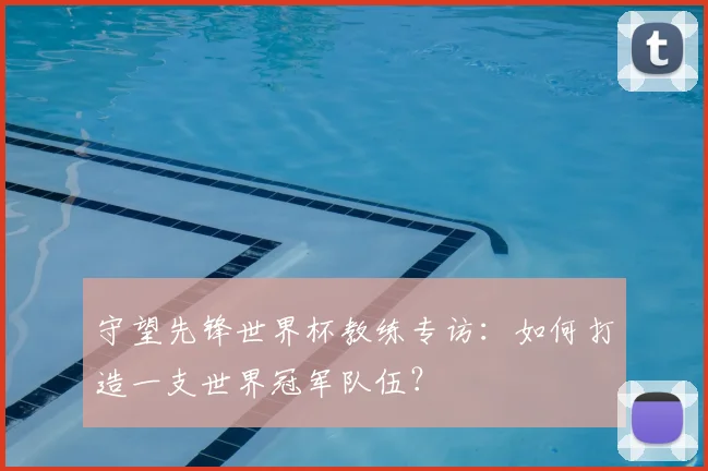 守望先锋世界杯教练专访：如何打造一支世界冠军队伍？